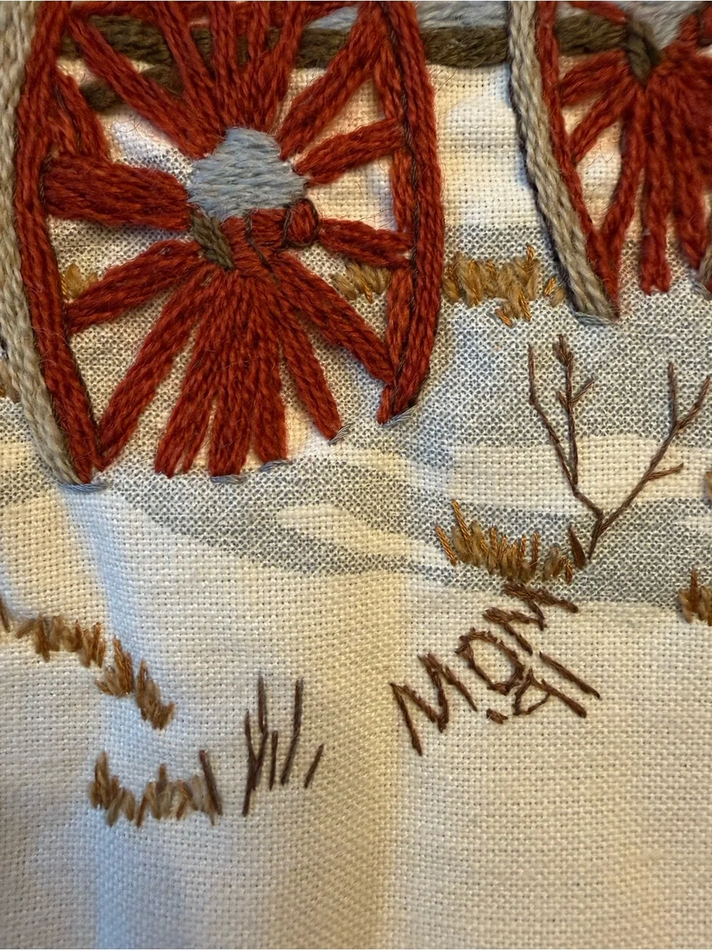 Dimensions Completed‎ Crewel Embroidery “Abandoned Buggy” By Mildred Sands Kratz